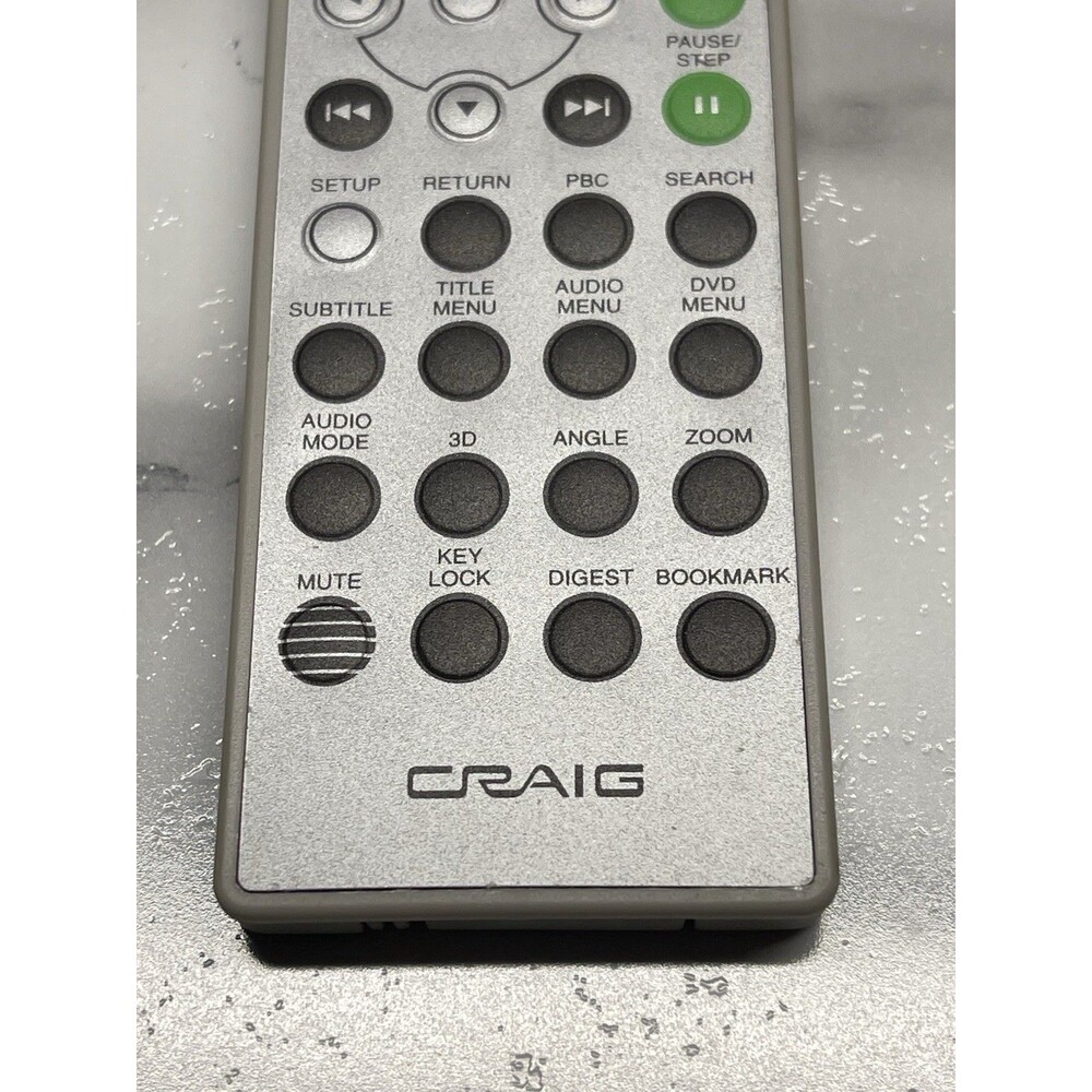 Craig CTFT701 Portable DVD Player Replacement Remote Control Handset OEM